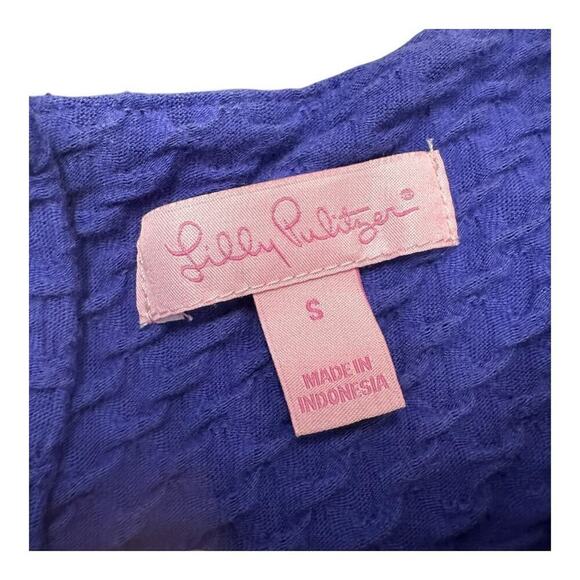 Lily Pulitzer Mini Dress Womens Small Purple Textured Knit Pockets Cruise Resort - Picture 7 of 8